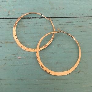 Melissa Joy Manning 14k Gold Round Hoop Earrings
